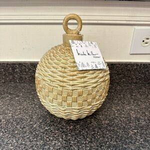Nicole Miller Resin Rattan Round Bell Home Decor